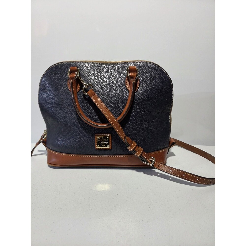 Dooney & Bourke Satchel Purse Pebble Grain Leather Collection Midnight Blue